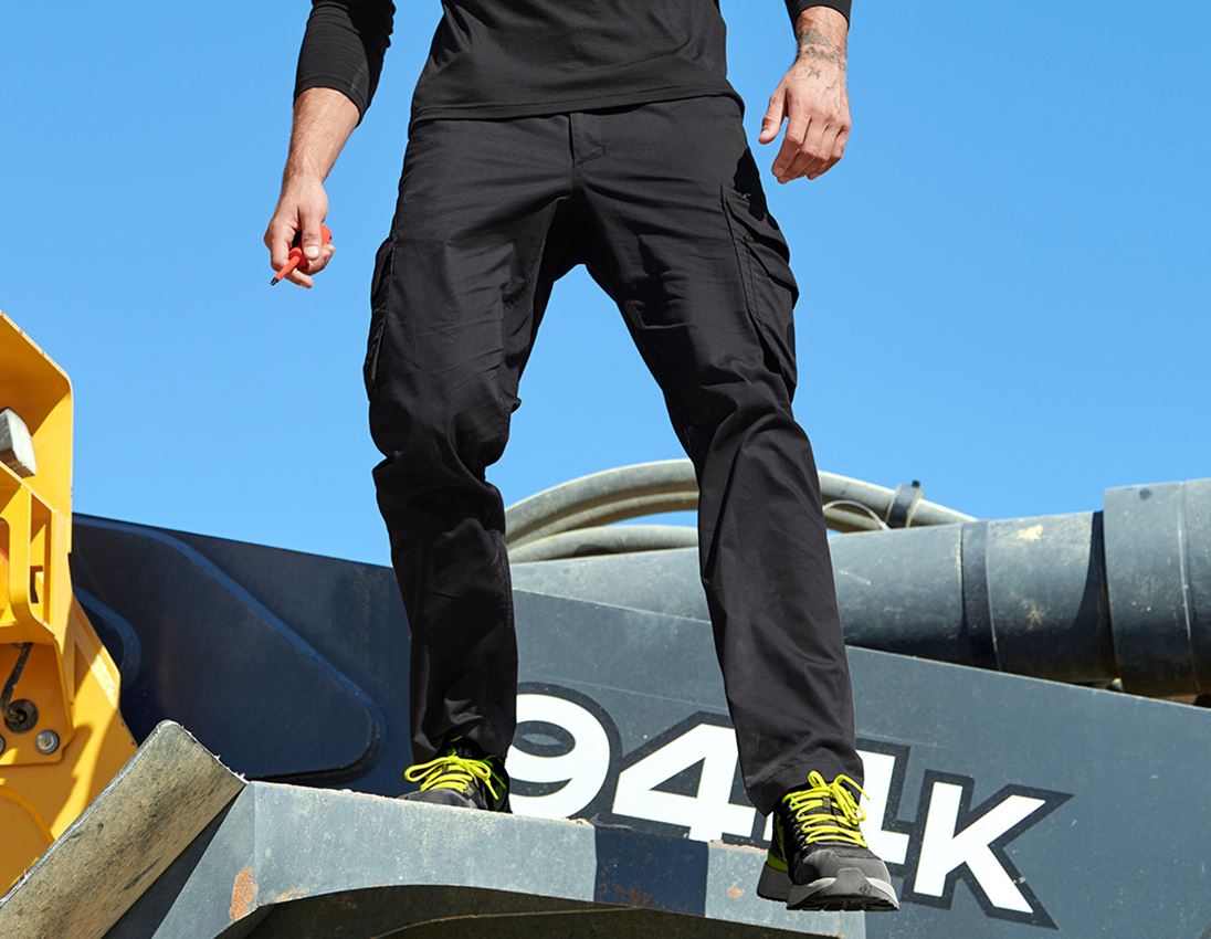 Work Trousers: Cargo trousers e.s.trail + black