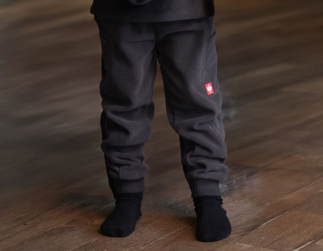 Accessories: e.s. Fleece Trousers,children's + black