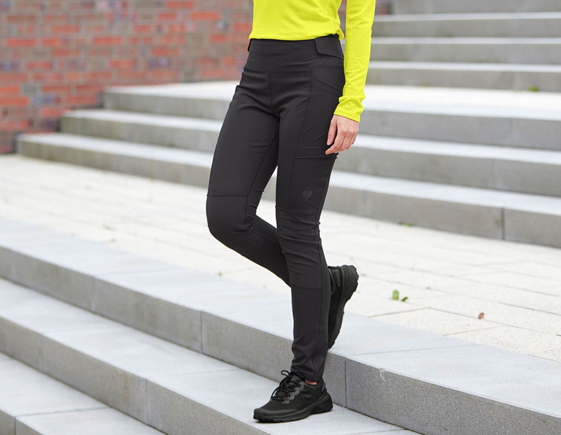 Hosen: Winter Funktions Tights e.s.trail, Damen + schwarz