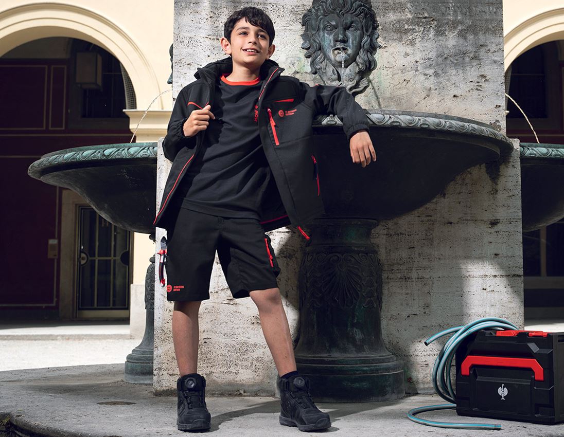 Shorts: FCB Shorts Kids + black/straussred 2