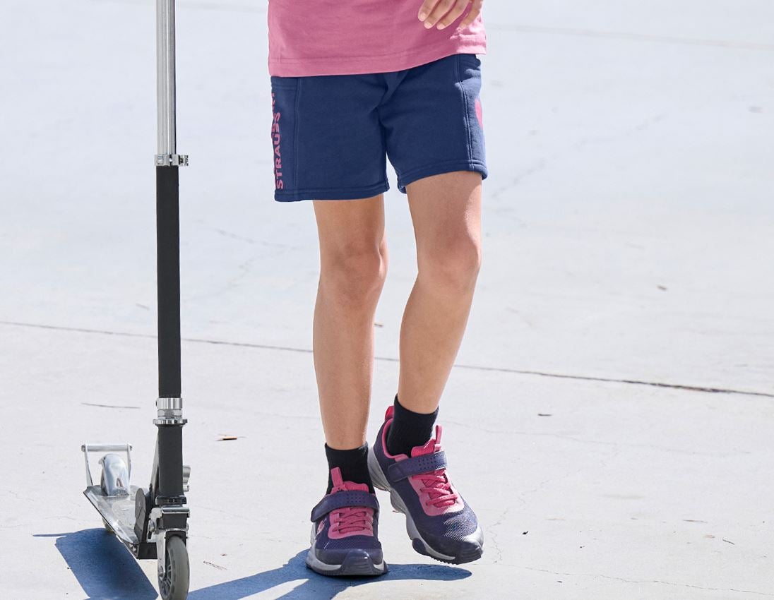 Accessories: Sweat short light e.s.trail, children's + deepblue/tarapink 1
