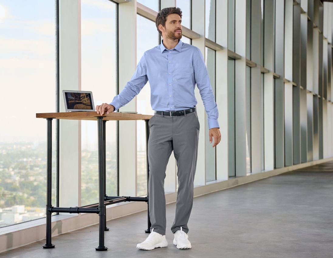 Pantalons de travail: Pantalon de travail Chino e.s.work&travel + gris basalte 1