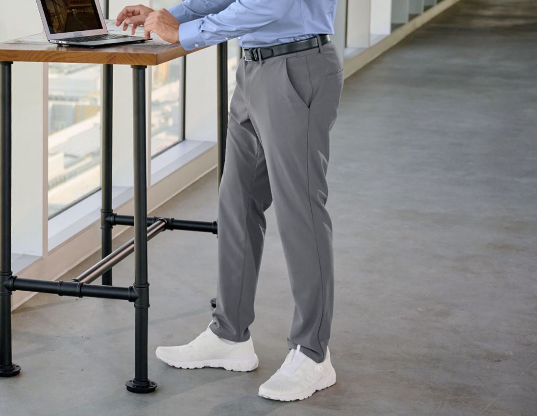 Pantalons de travail: Pantalon de travail Chino e.s.work&travel + gris basalte