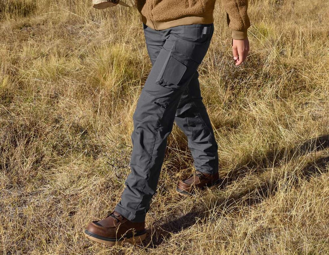 Work Trousers: Trousers e.s.e:pic ripstop, ladies' + carbongrey 1