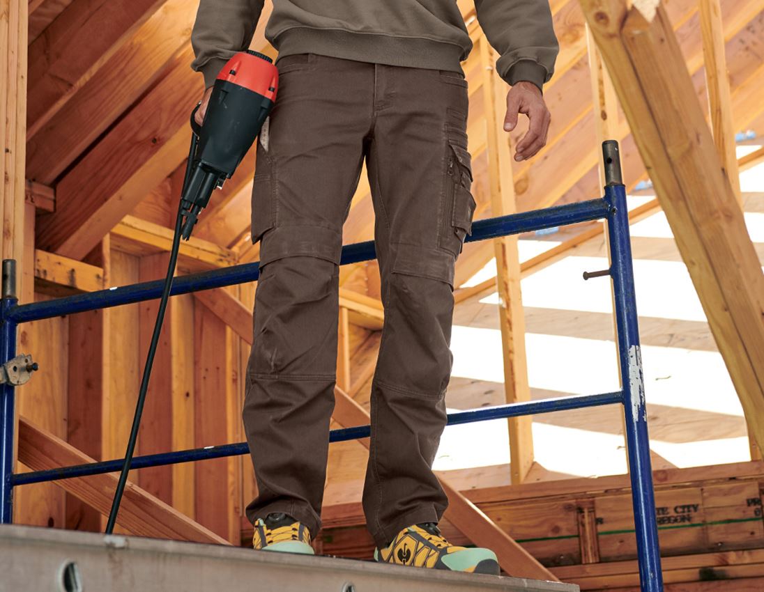 Work Trousers: SET: 2x Trousers e.s.motion ten + chestnut