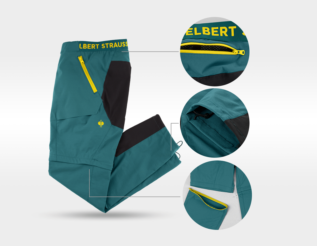 Clothing: Zip-off functional trousers e.s.trail + emeraldgreen/chromeyellow 6