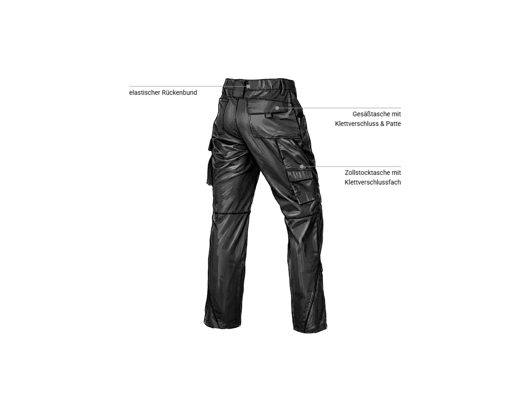 Bekleidung: Winter Bundhose e.s.line.core + schwarz 2