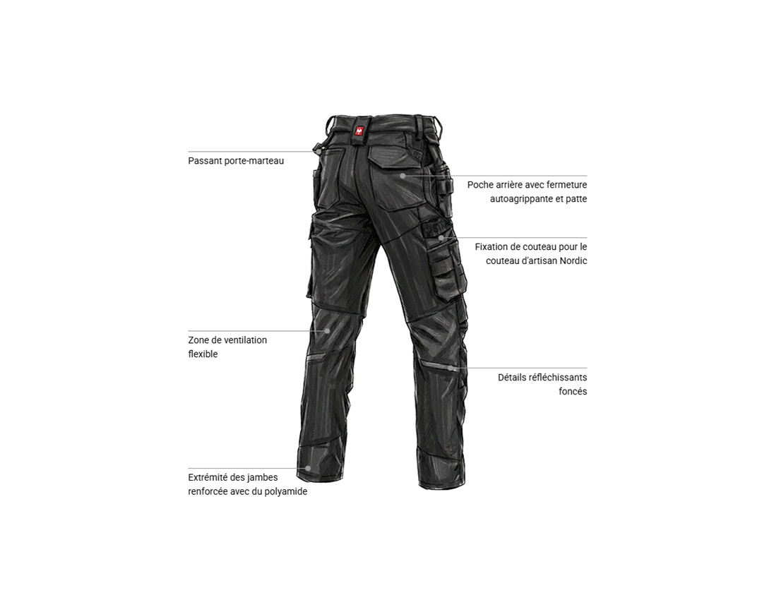Thèmes: Pantalon taille élastique holster e.s.line.nordic + noir 2