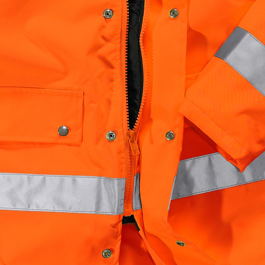 Vestes de travail: STONEKIT Parka de signalisation + orange fluo 2