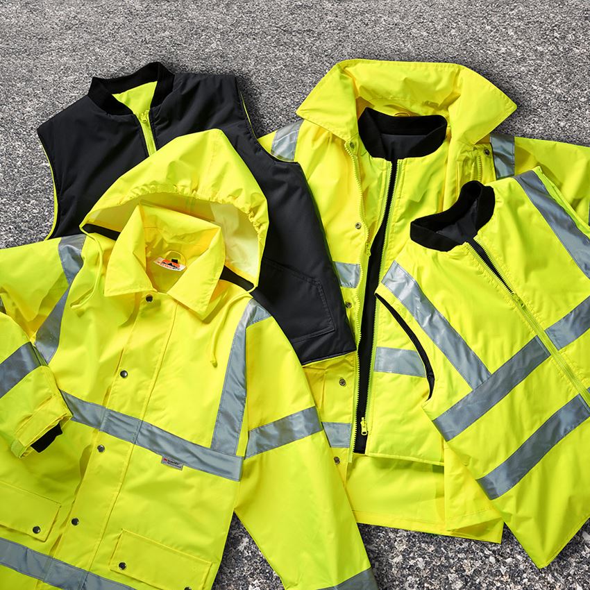 Vestes de travail: STONEKIT Veste de protection de signalisat.4-en-1 + jaune fluo 2