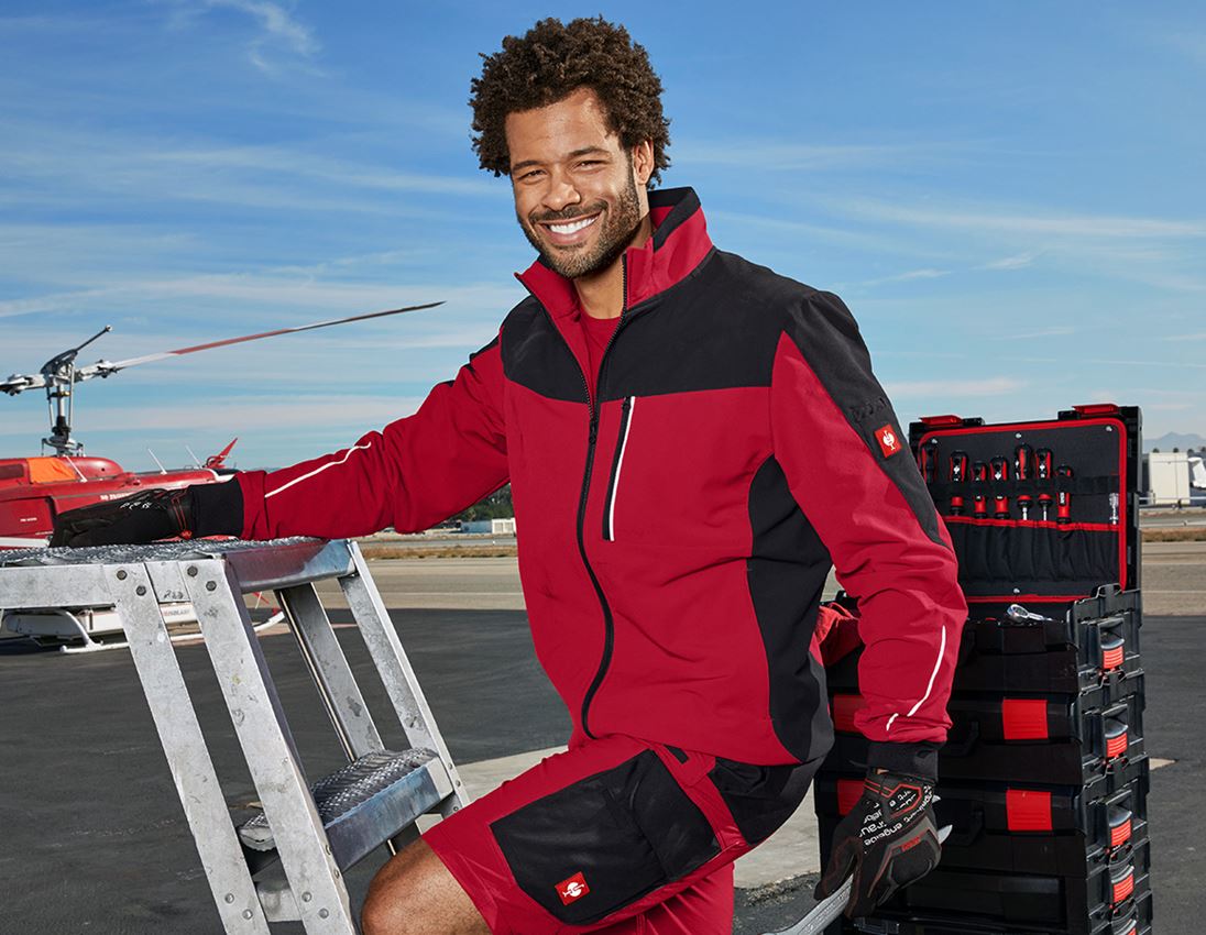 Work Jackets: Functional jacket e.s.dynashield + fiery red/black