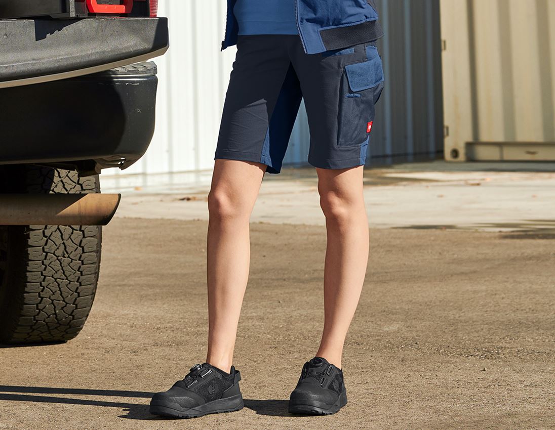 Hosen: Funktions Short e.s.dynashield, Damen + kobalt/pazifik