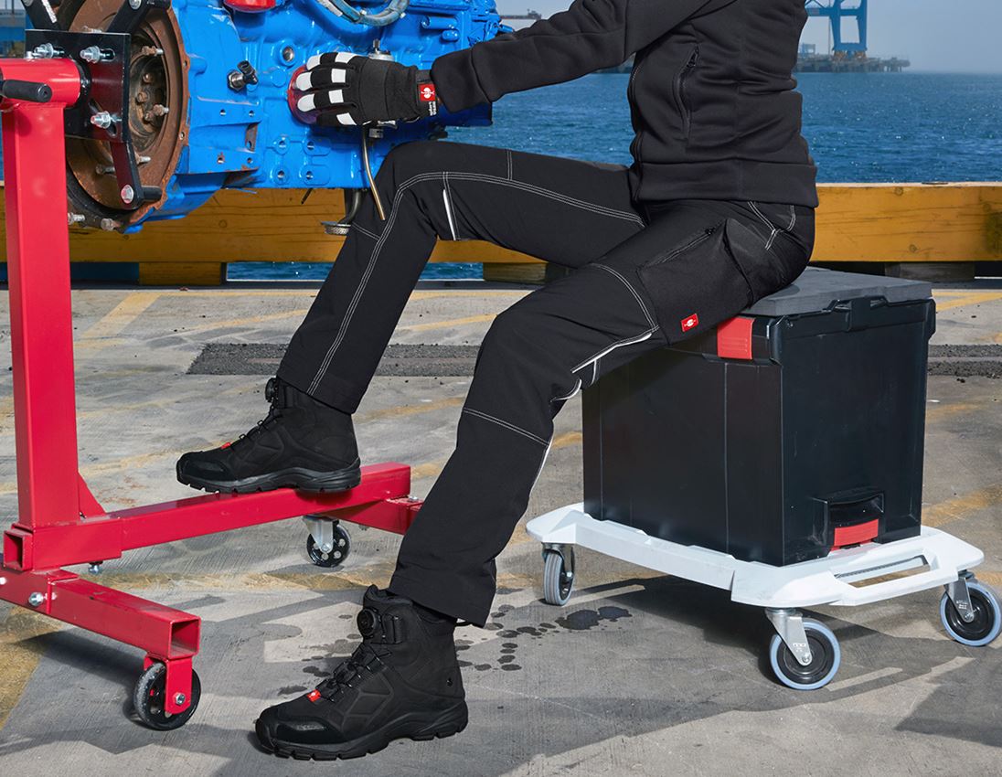 Work Trousers: Functional cargo trousers e.s.dynashield, ladies' + black 1