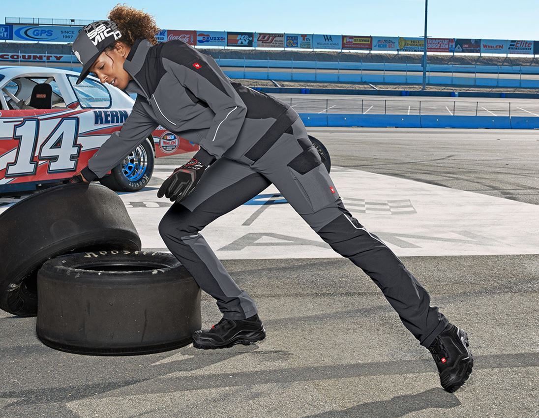 Work Trousers: Functional cargo trousers e.s.dynashield, ladies' + cement/graphite 1