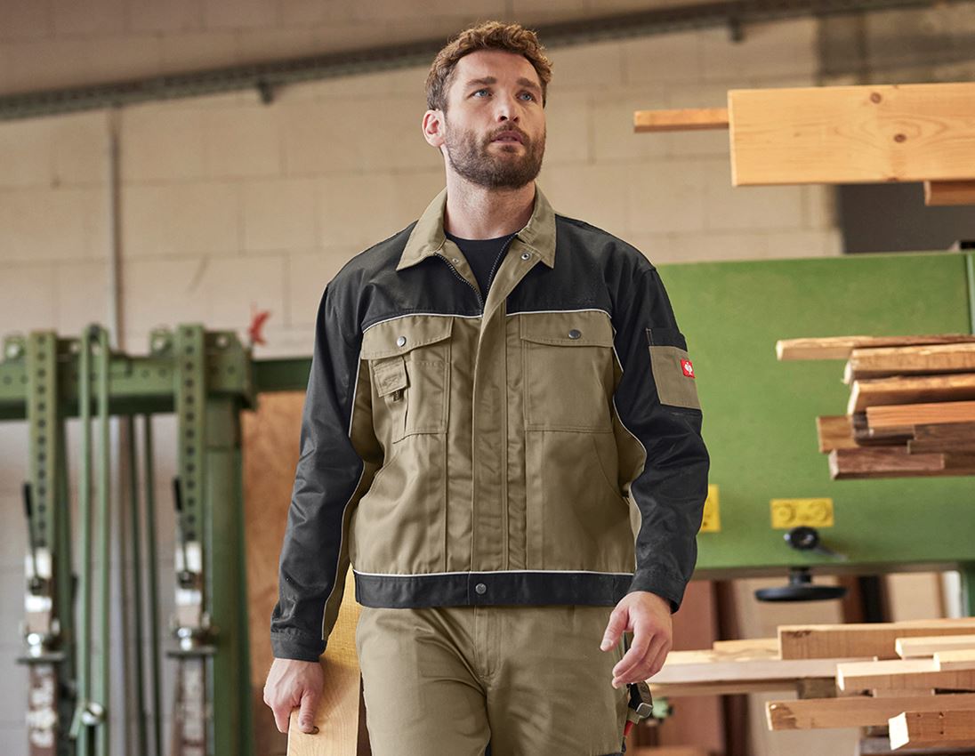 Vestes de travail: Veste de travail e.s.image + kaki/noir