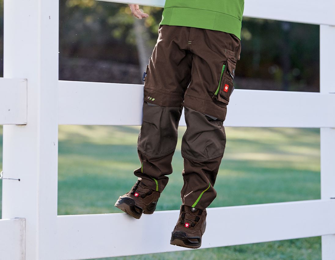 Trousers: Trousers e.s.motion 2020, children's + chestnut/seagreen