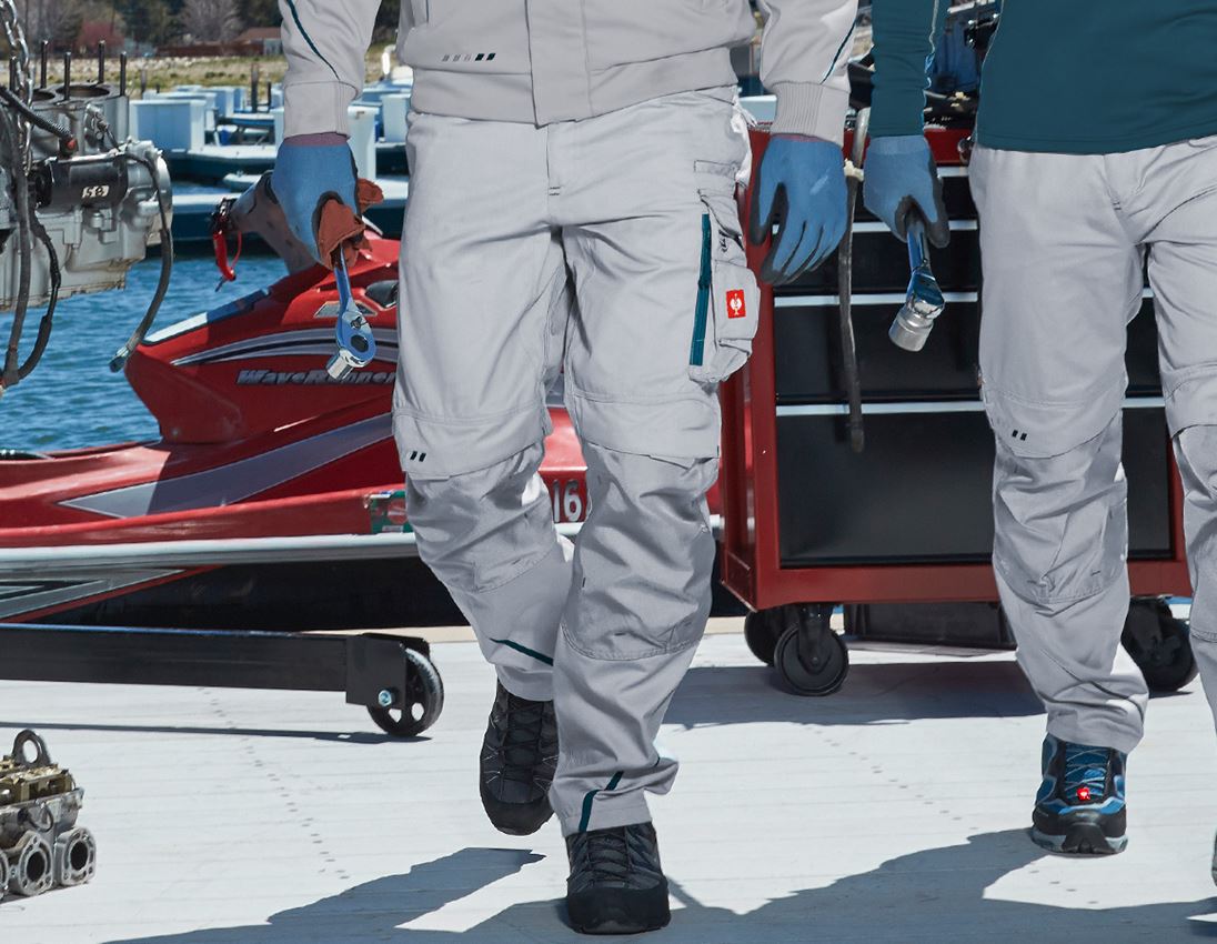 Work Trousers: Trousers e.s.motion 2020 + platinum/seablue