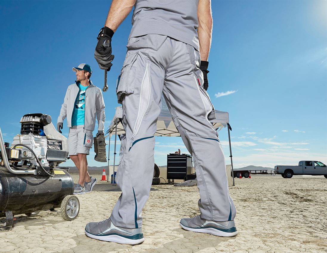Work Trousers: Trousers e.s.motion 2020 + platinum/seablue 1