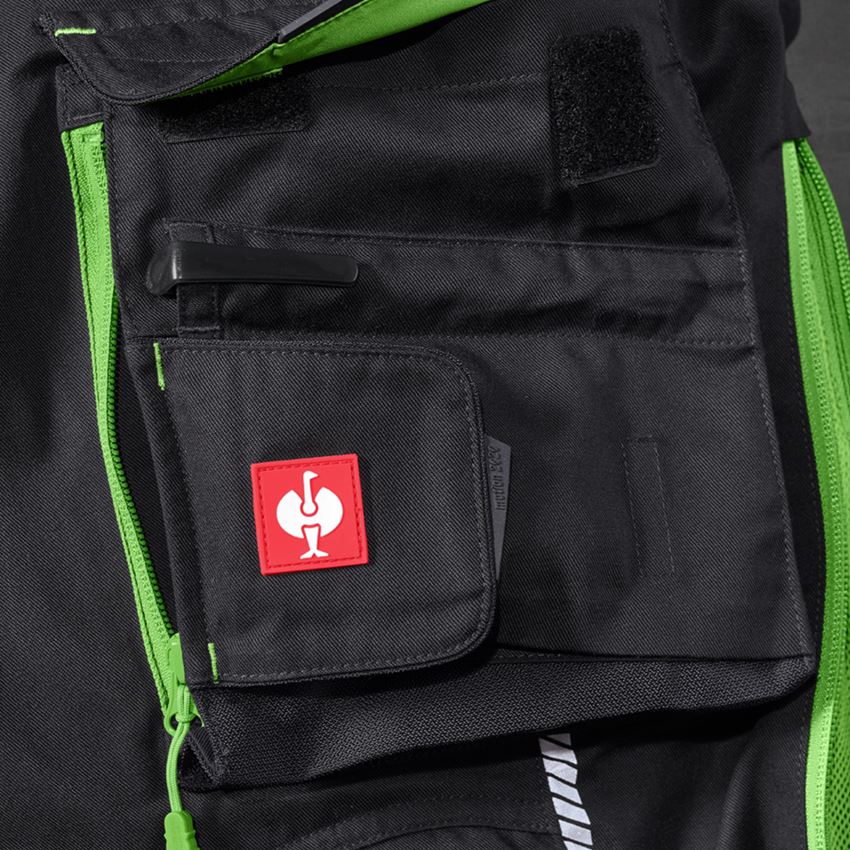 Work Trousers: Trousers e.s.motion 2020 + black/seagreen 2