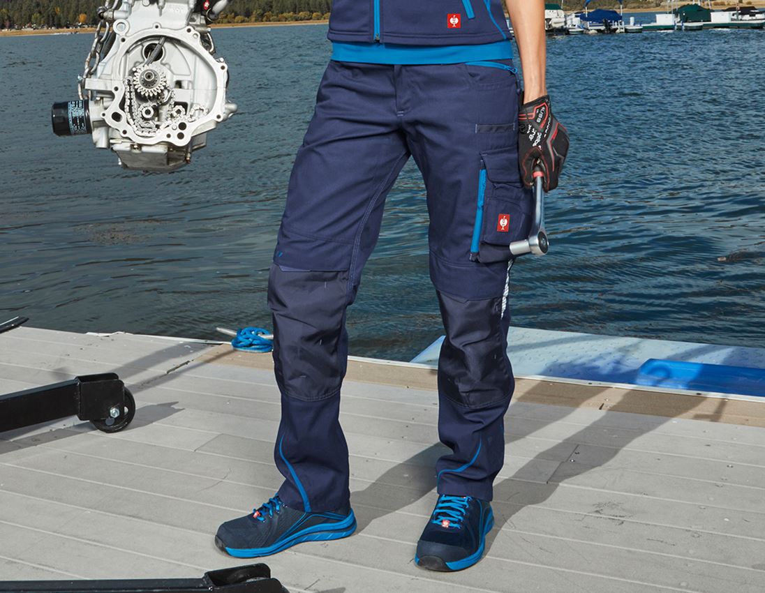 Hosen: Damenhose e.s.motion 2020 + dunkelblau/atoll