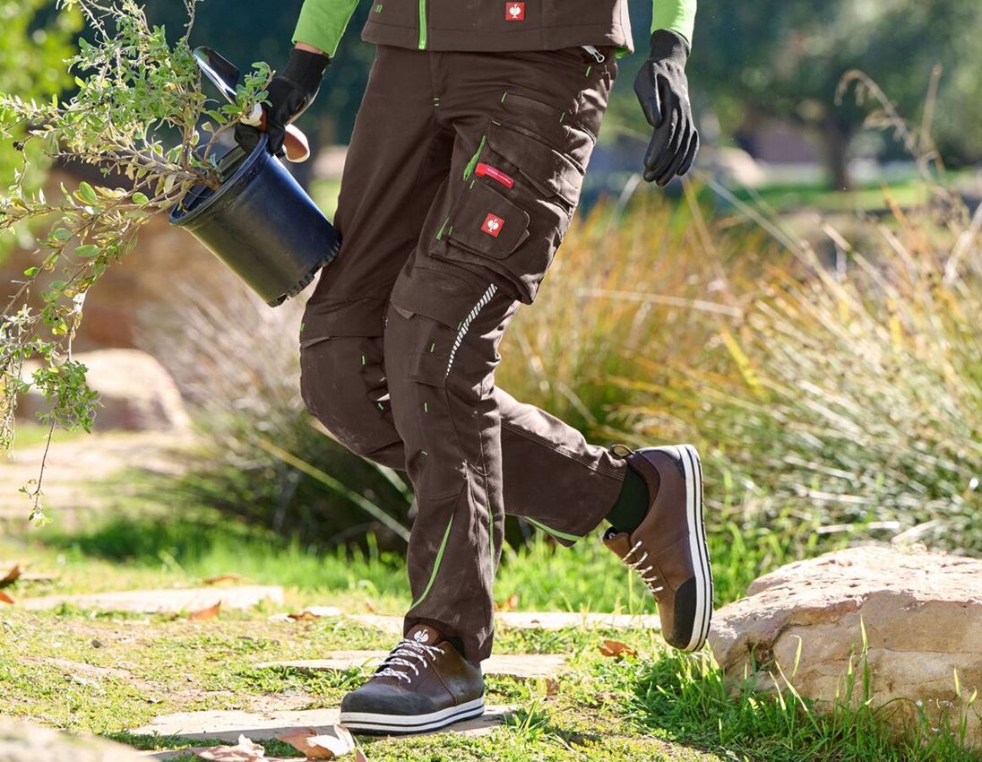 Construction workers: Ladies' trousers e.s.motion 2020 + chestnut/seagreen 1