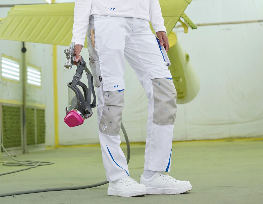Monteur: Pantalon pour femmes e.s.motion 2020 + blanc/bleu gentiane 2