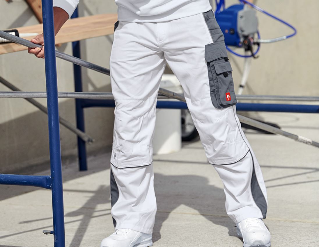 Hosen: Bundhose e.s.active + weiß/grau