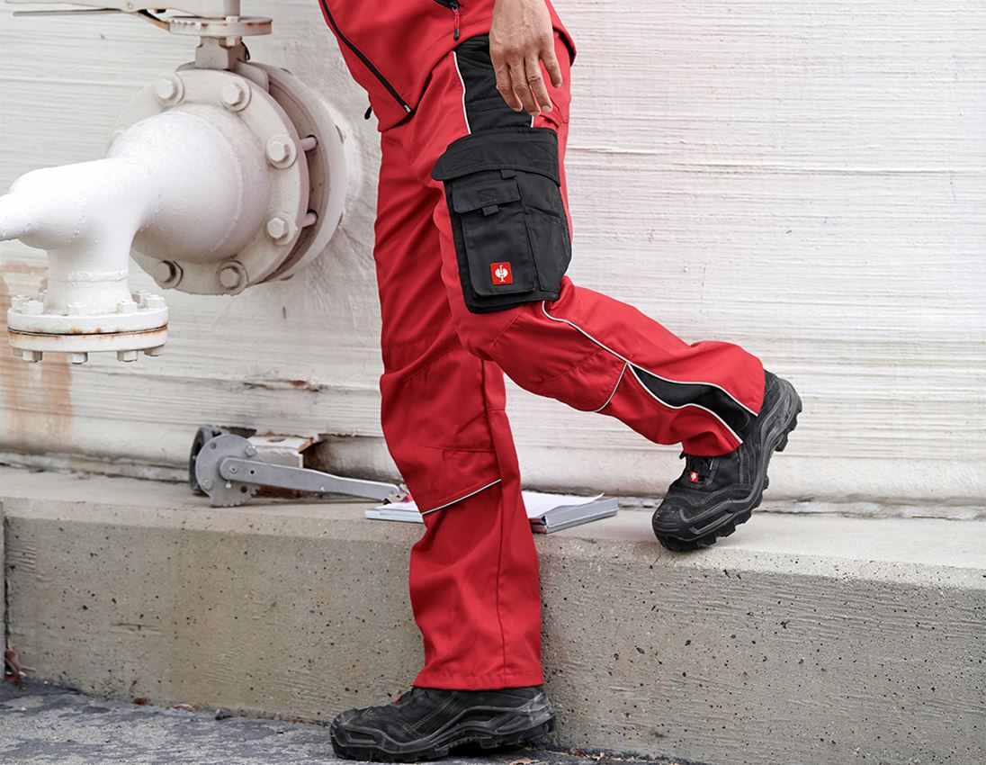 Hosen: Bundhose e.s.active + rot/schwarz