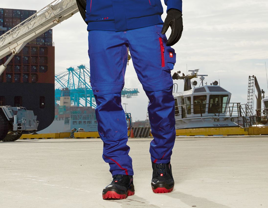 Hosen: Bundhose e.s.motion 2020 Winter, Herren + kornblau/feuerrot