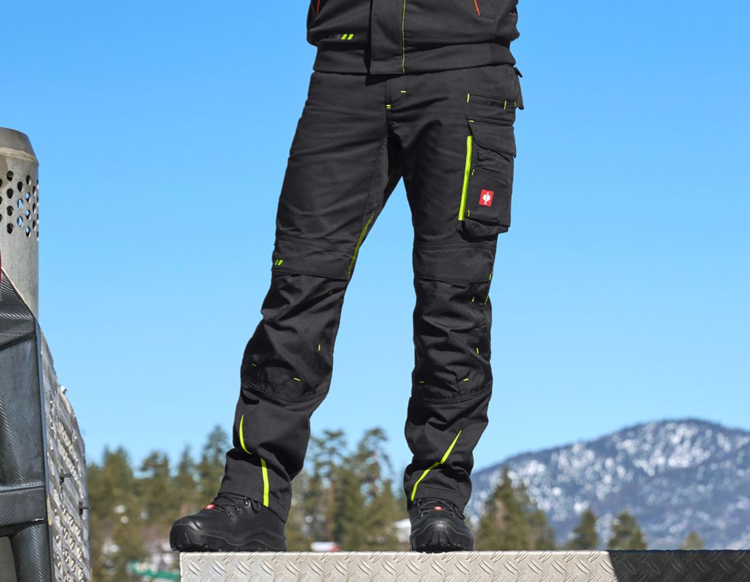 Hosen: Bundhose e.s.motion 2020 Winter, Herren + schwarz/warngelb/warnorange