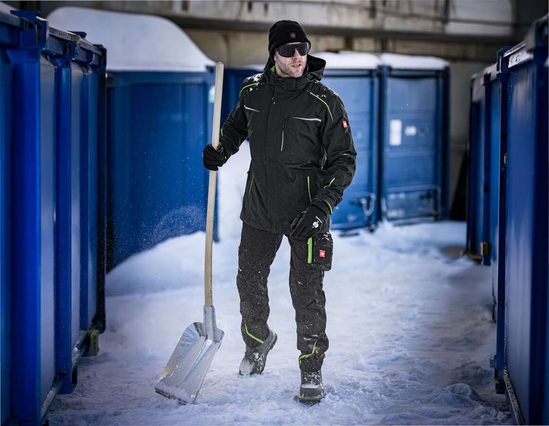Pantalons de travail: Pantalon taille él.d’hiver e.s.motion 2020, hommes + noir/vert d'eau 2