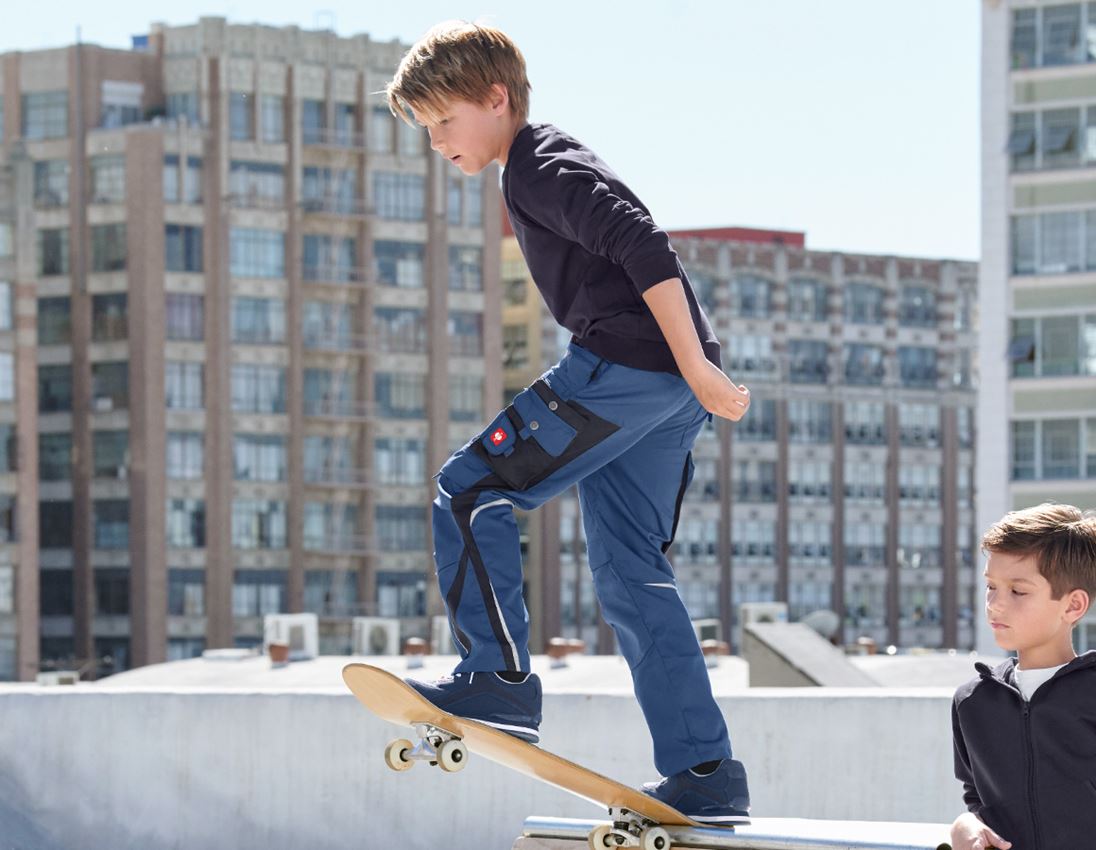 Pantalons: Enfants, pantalon à taille élastique e.s.motion + cobalt/pacifique 1