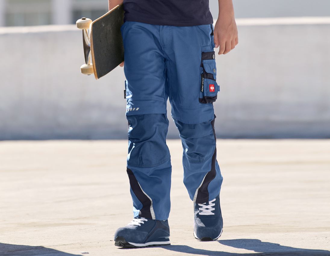 Pantalons: Enfants, pantalon à taille élastique e.s.motion + cobalt/pacifique