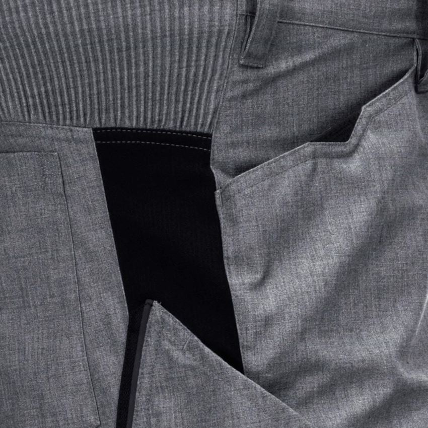 Work Trousers: Trousers e.s.vision, men's + cement melange/black 2