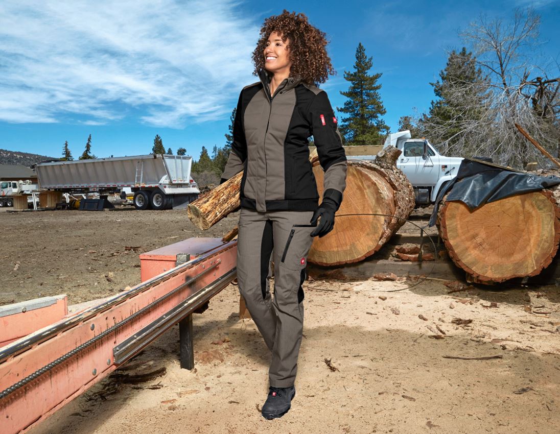 Pantalons de travail: Pantalon d'hiver pour femmes e.s.vision + pierre mélange/noir 1