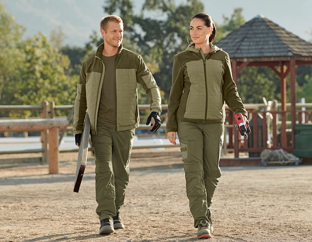 Work Trousers: Trousers e.s.concrete light + mudgreen/stipagreen 3