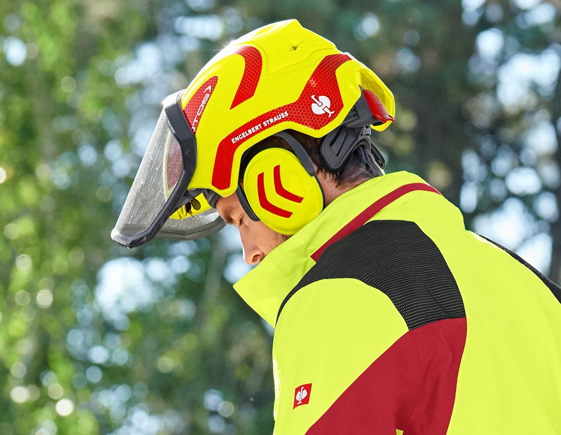 Vêtements: KIT : Salopette anti-coupe e.s. KWF + casque + rouge/jaune fluo 1