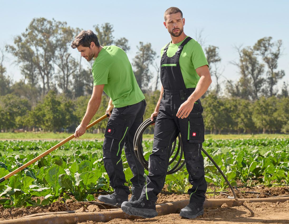 Pantalons de travail: Salopette e.s.motion 2020 + noir/vert d'eau 5