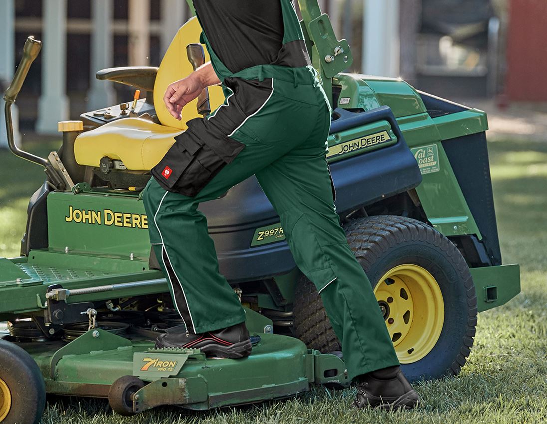 Work Trousers: Bib & Brace e.s.active + green/black 1