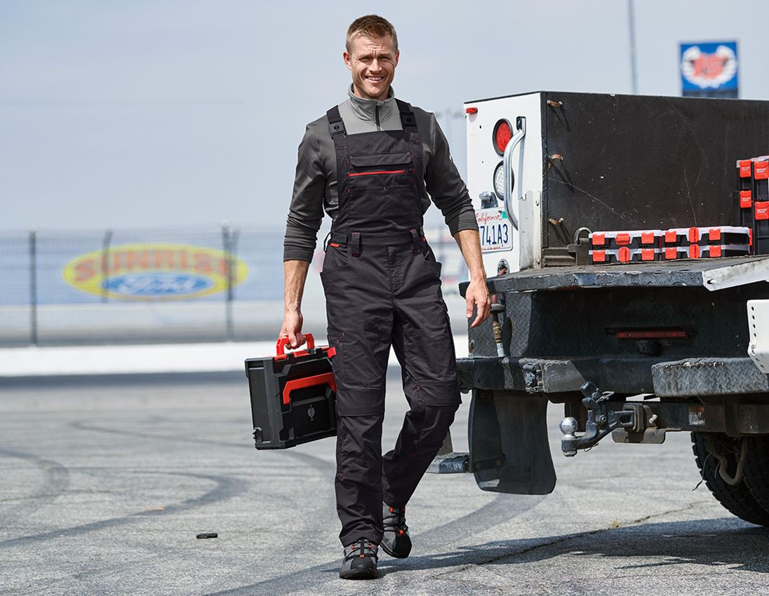 Work Trousers: Bib & Brace e.s.concrete light allseason + black