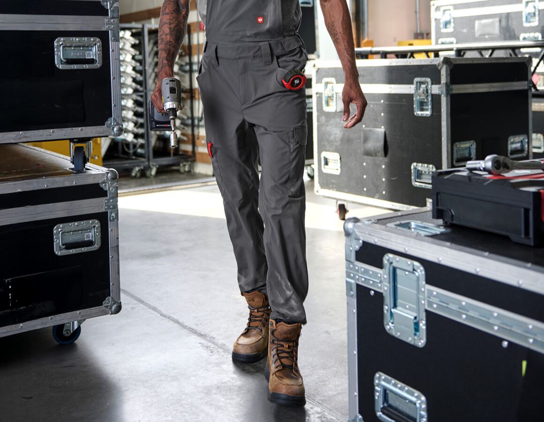 Pantalons de travail: Salopette e.s.t:aktik light ripstop + gris carbone 2