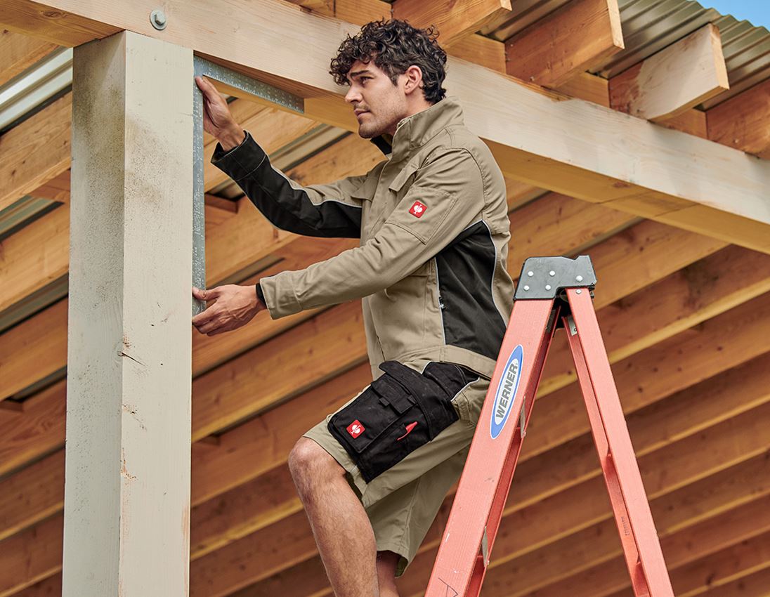 Work Trousers: Shorts e.s.active + khaki/black 4