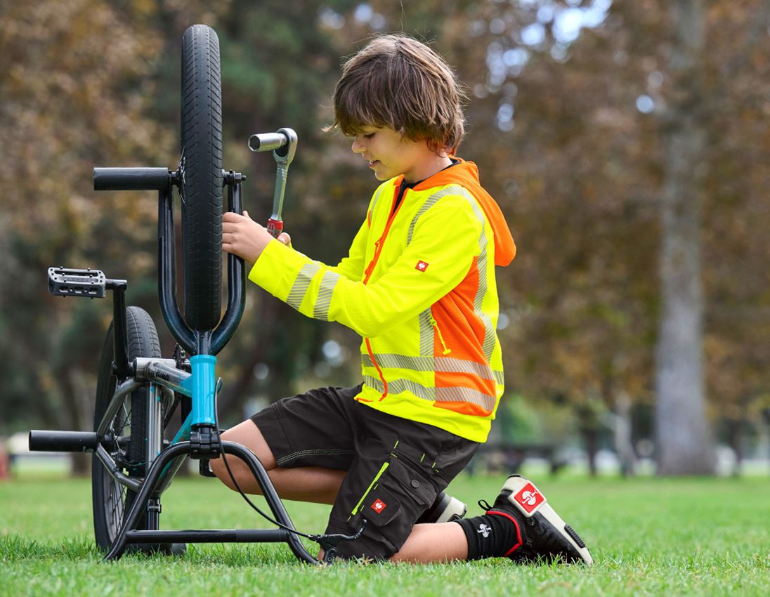 Topics: Shorts e.s.motion 2020, children's + black/high-vis yellow/high-vis orange 2