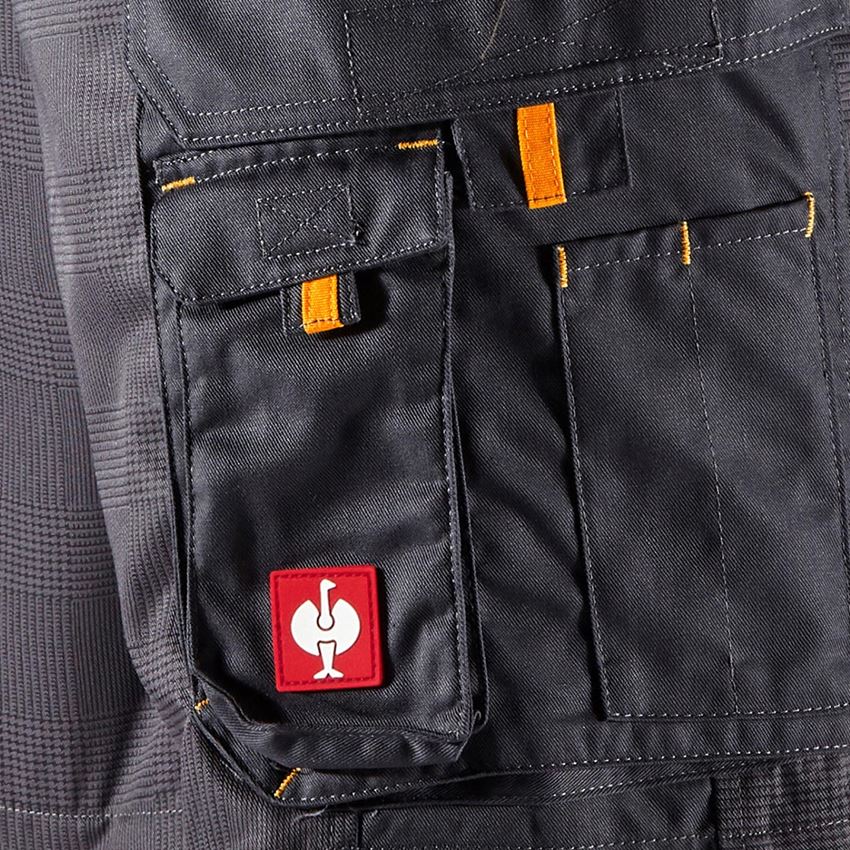 Pantalons de travail: Short e.s. carat + anthracite/jaune 2