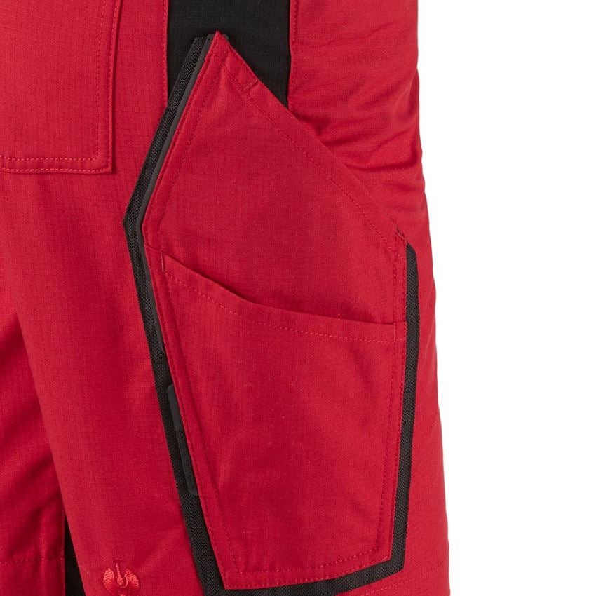 Work Trousers: Shorts e.s.vision, ladies' + red/black 2
