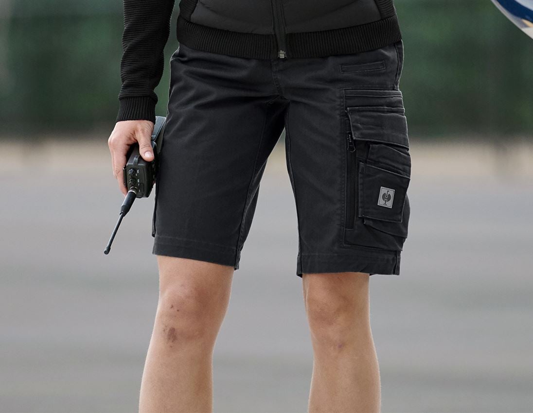 Work Trousers: Shorts e.s.motion ten, ladies' + oxidblack 4