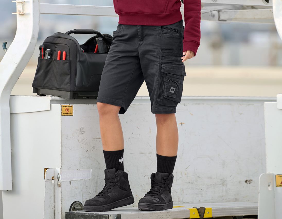 Work Trousers: Shorts e.s.motion ten, ladies' + oxidblack 1