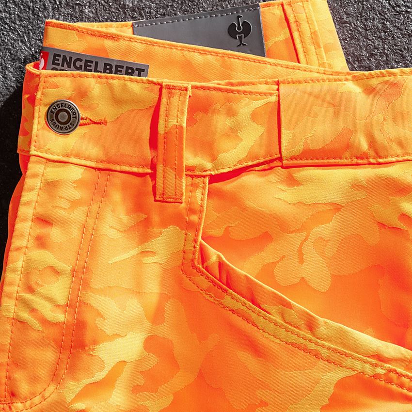 Work Trousers: e.s. Shorts color camo + camouflage orange 2