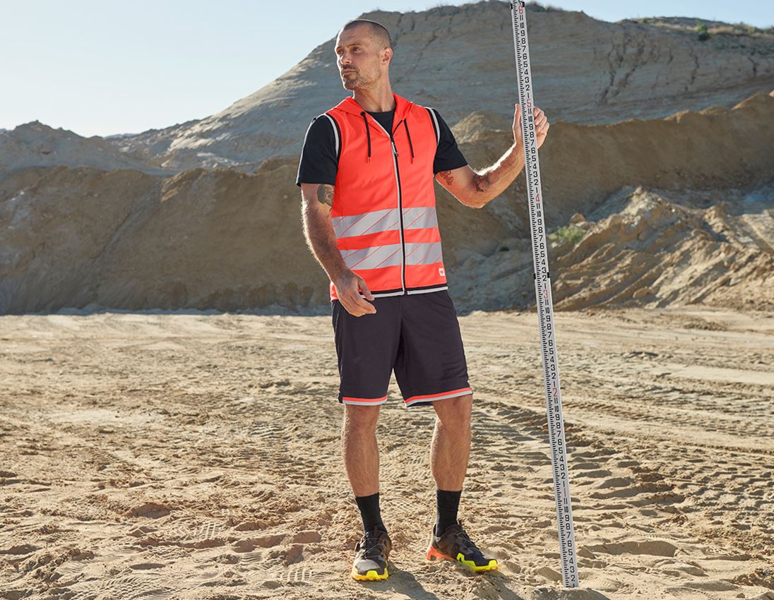 Hosen: Funktions Short e.s.ambition + schwarz/warnrot 1