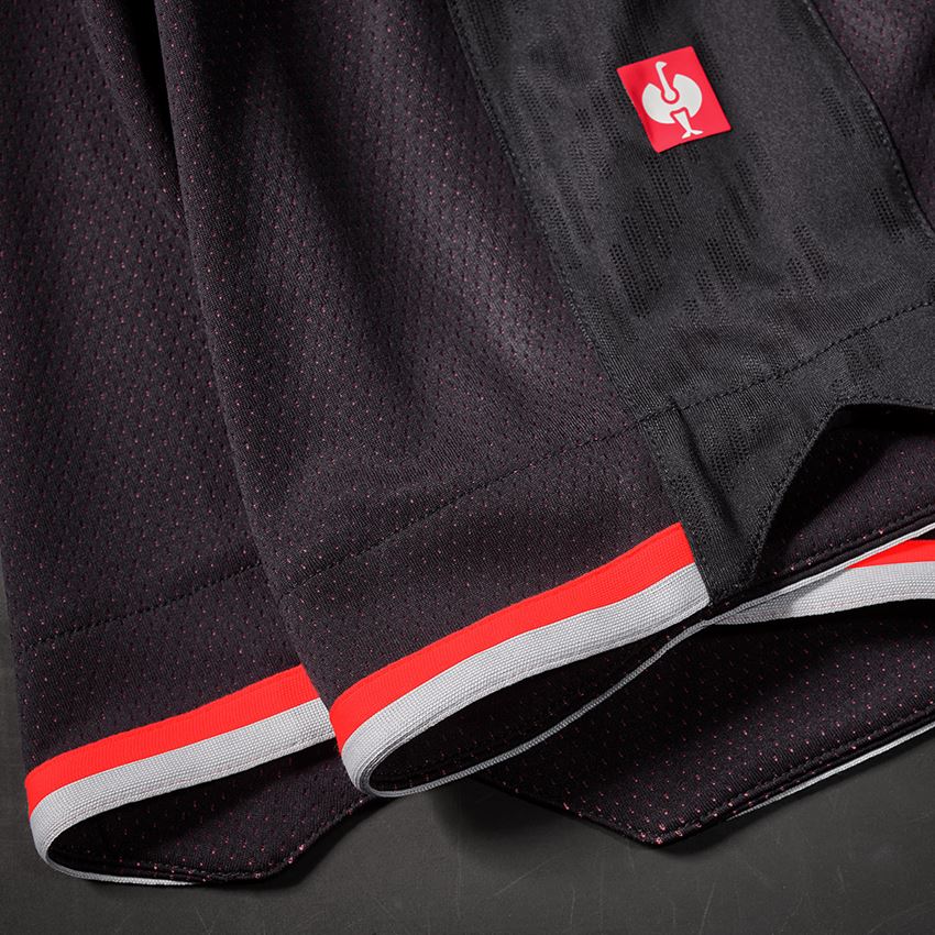 Hosen: Funktions Short e.s.ambition + schwarz/warnrot 2